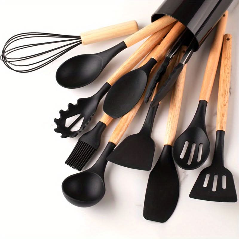 Ensemble de Cuisine en Silicone de 12 Pièces | Résistant à la Chaleur et Lavable au Lave-Vaisselle