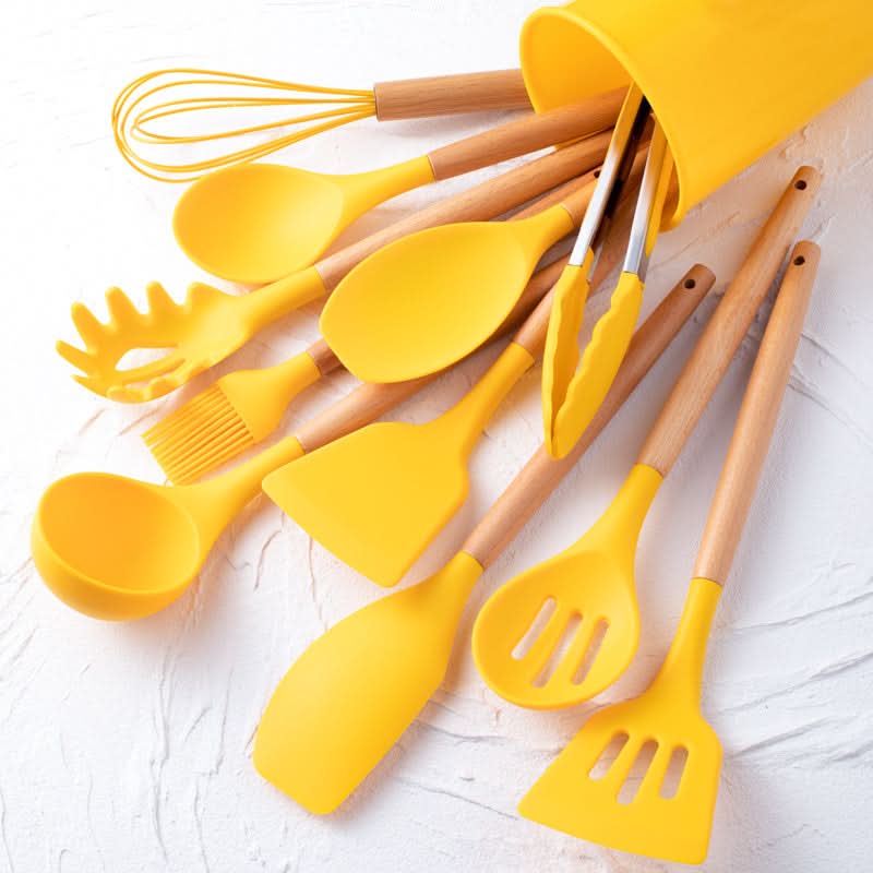 Ensemble de Cuisine en Silicone de 12 Pièces | Résistant à la Chaleur et Lavable au Lave-Vaisselle