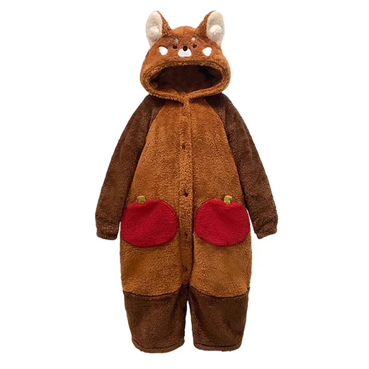 Ensemble de Pyjama Cartoon Panda Rouge Douillet pour un Sommeil et un Confort Ultimes