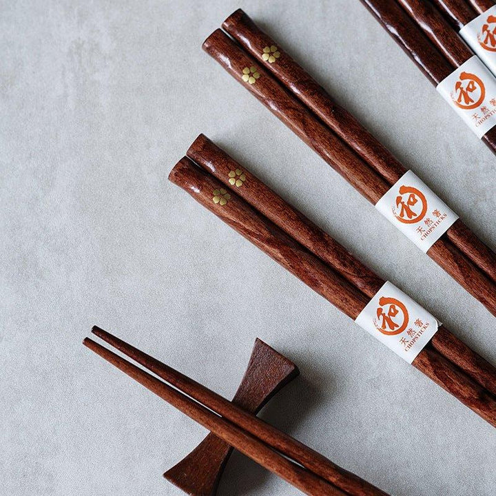Ensemble de Baguettes en Bois Golden Sakura