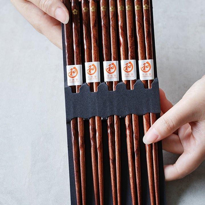 Ensemble de Baguettes en Bois Golden Sakura