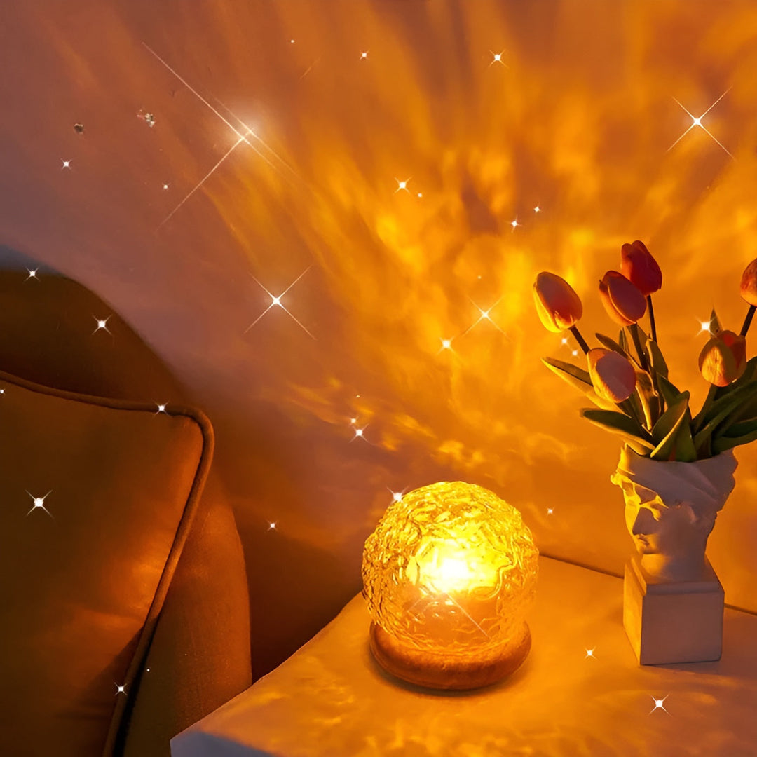 Lampe de Projection Lumière Ondulée – Éclairage Apaisant pour Table ou Chambre