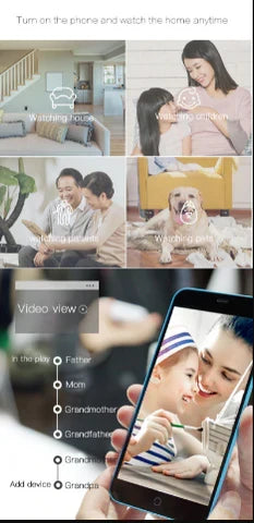 Caméra de sécurité WiFi 1080P avec vision nocturne