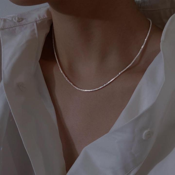 Collier lumineux étoile argentée