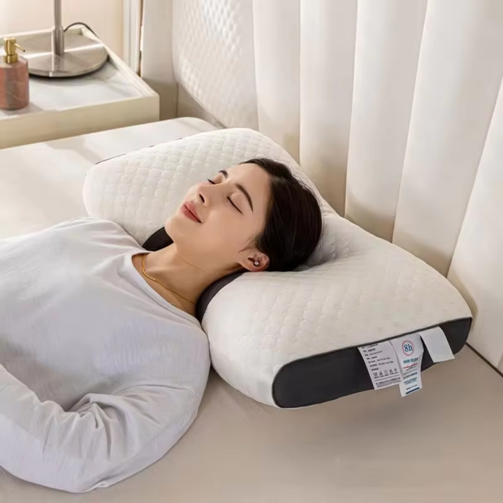 Oreiller Ergonomique Orthopédique en Contour | Mousse à Mémoire | Design Respirant
