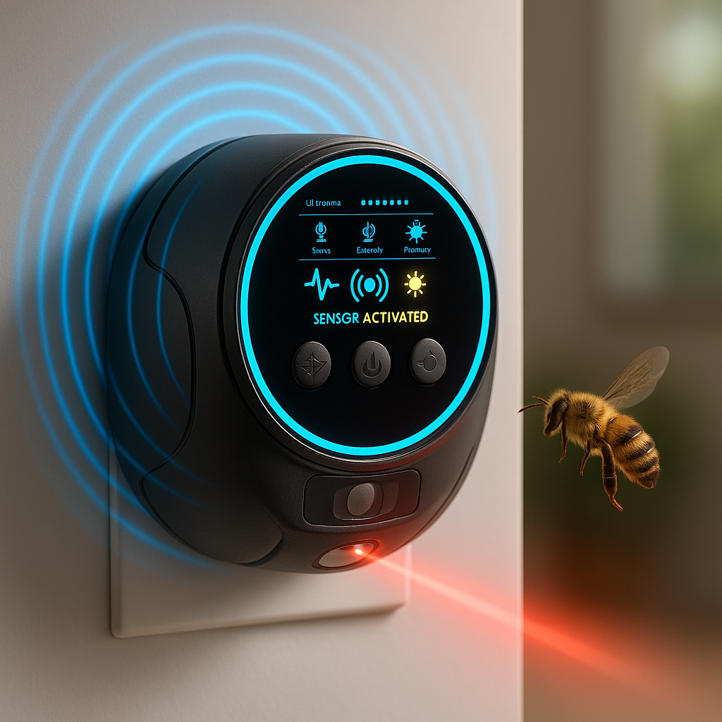 Répulsif Ultrasonique pour Abeilles et Frelons avec Couverture à 360 Degrés