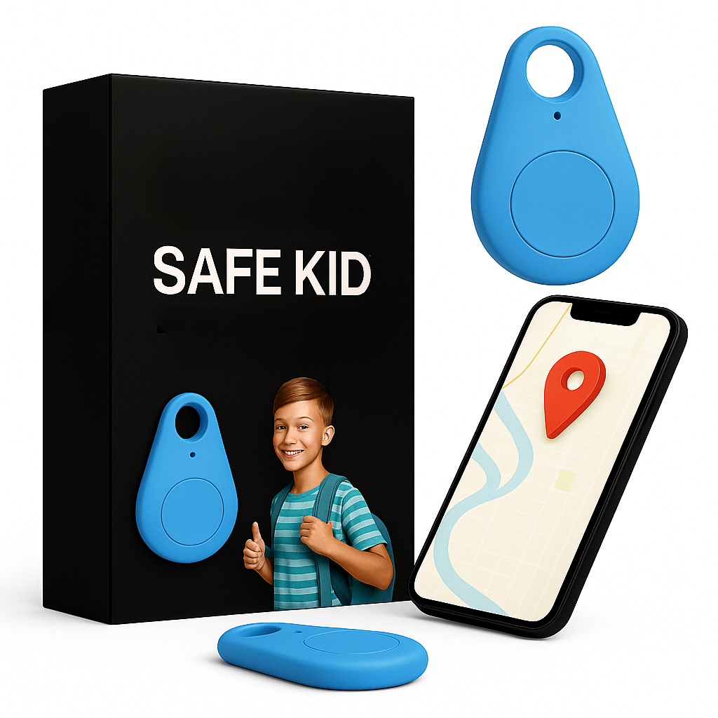 Traceur GPS étanche pour enfant avec localisation en direct et fonctionnalités SOS