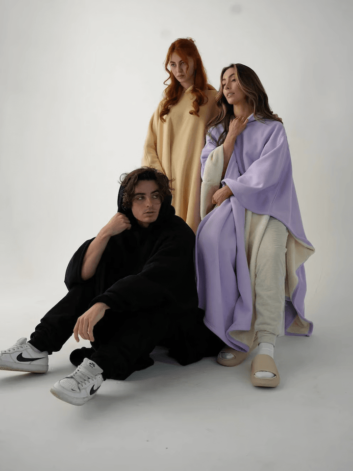 Hoodie Couverture Apaisante Oversize en Tissu Doux