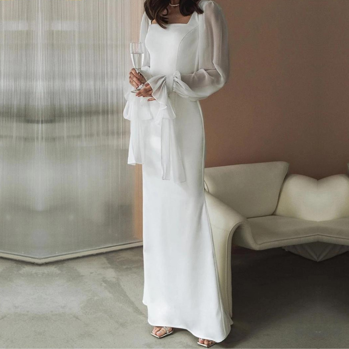 Robe Blanche Femme pour Invitées de Mariage | Maxi