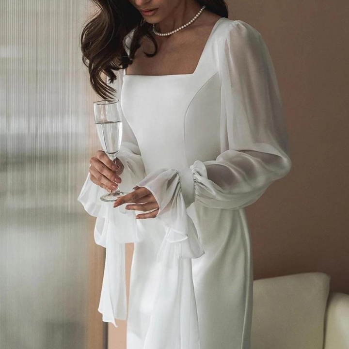 Robe Blanche Femme pour Invitées de Mariage | Maxi