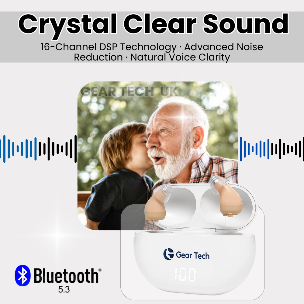 Appareils auditifs contrôlés par application Bluetooth - Pas de prescription requise