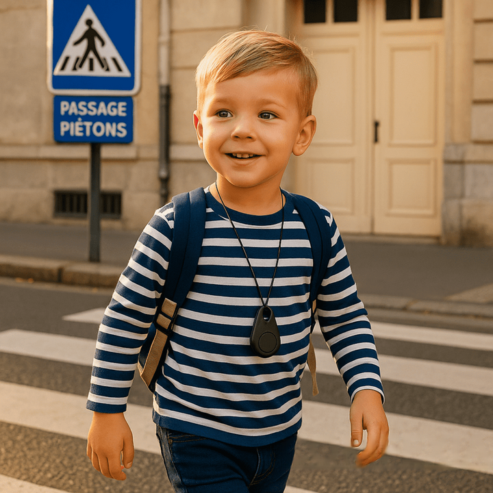 Traceur GPS étanche pour enfant avec localisation en direct et fonctionnalités SOS