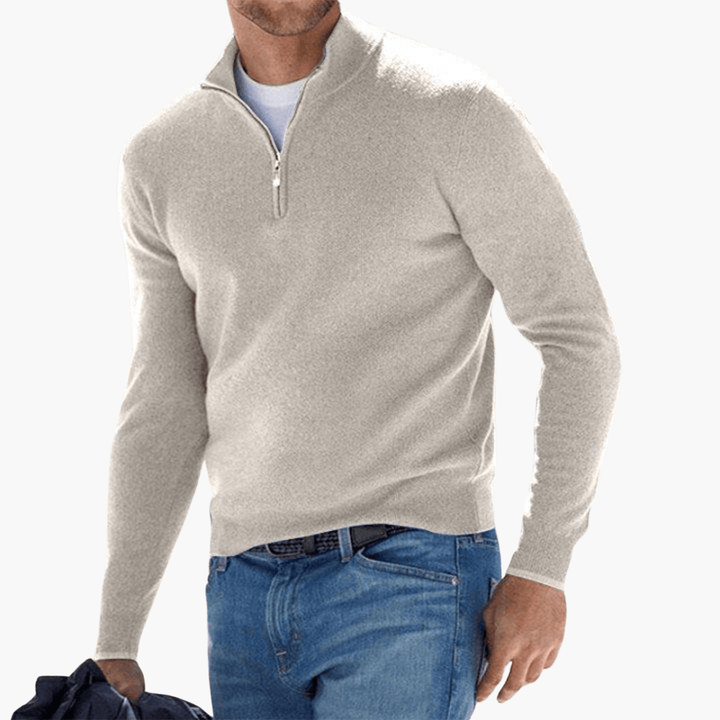 Pull élégant pour hommes | Fermeture éclair