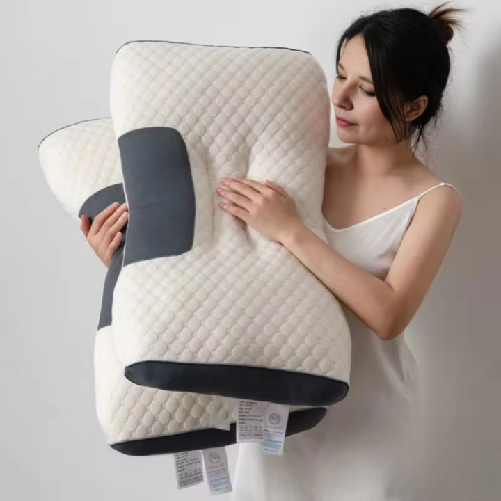 Oreiller Ergonomique Orthopédique en Contour | Mousse à Mémoire | Design Respirant