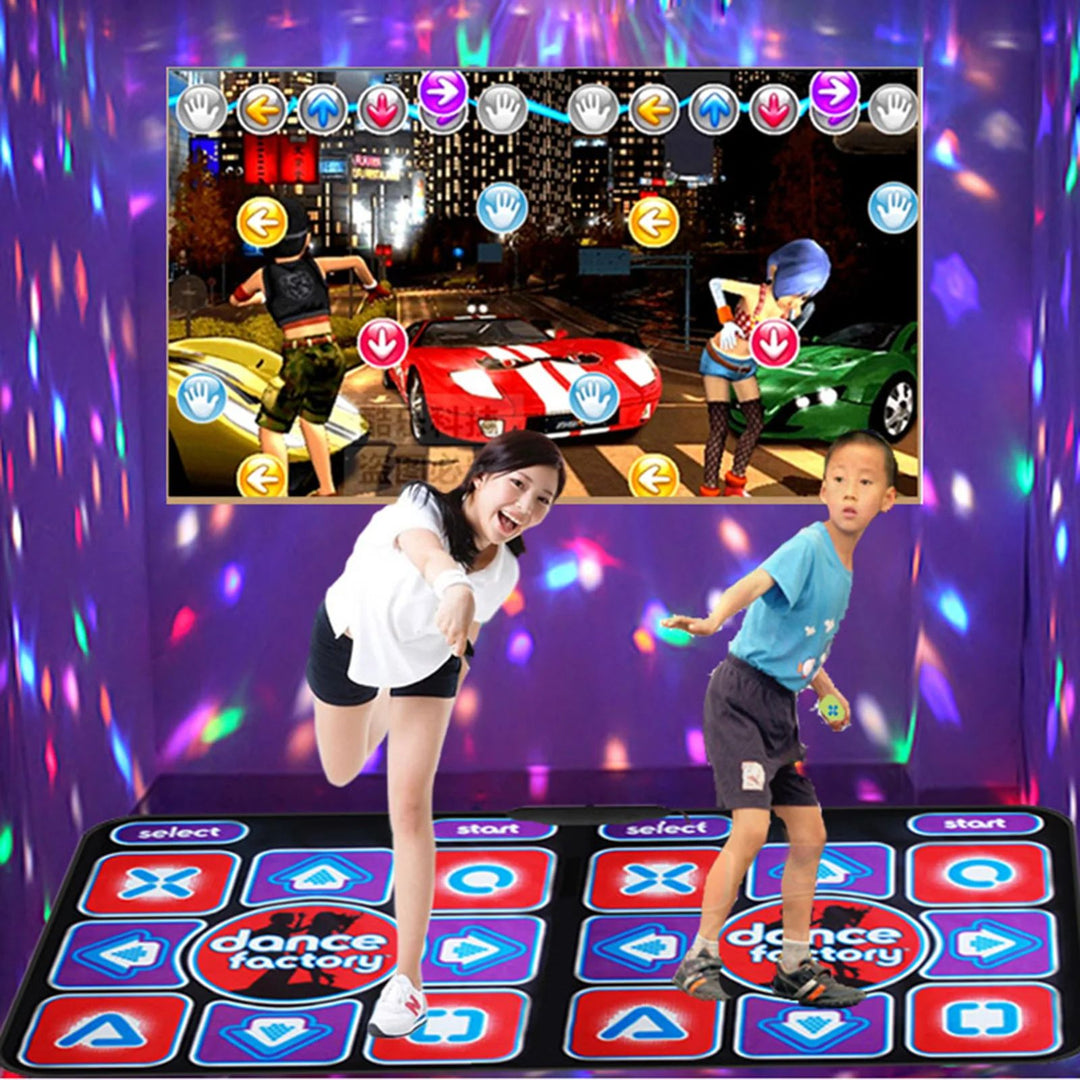 Tapis de Danse Double avec Télécommande - Tapis de Jeu Musical Antidérapant pour Usage Familial, Compatible avec PC et TV