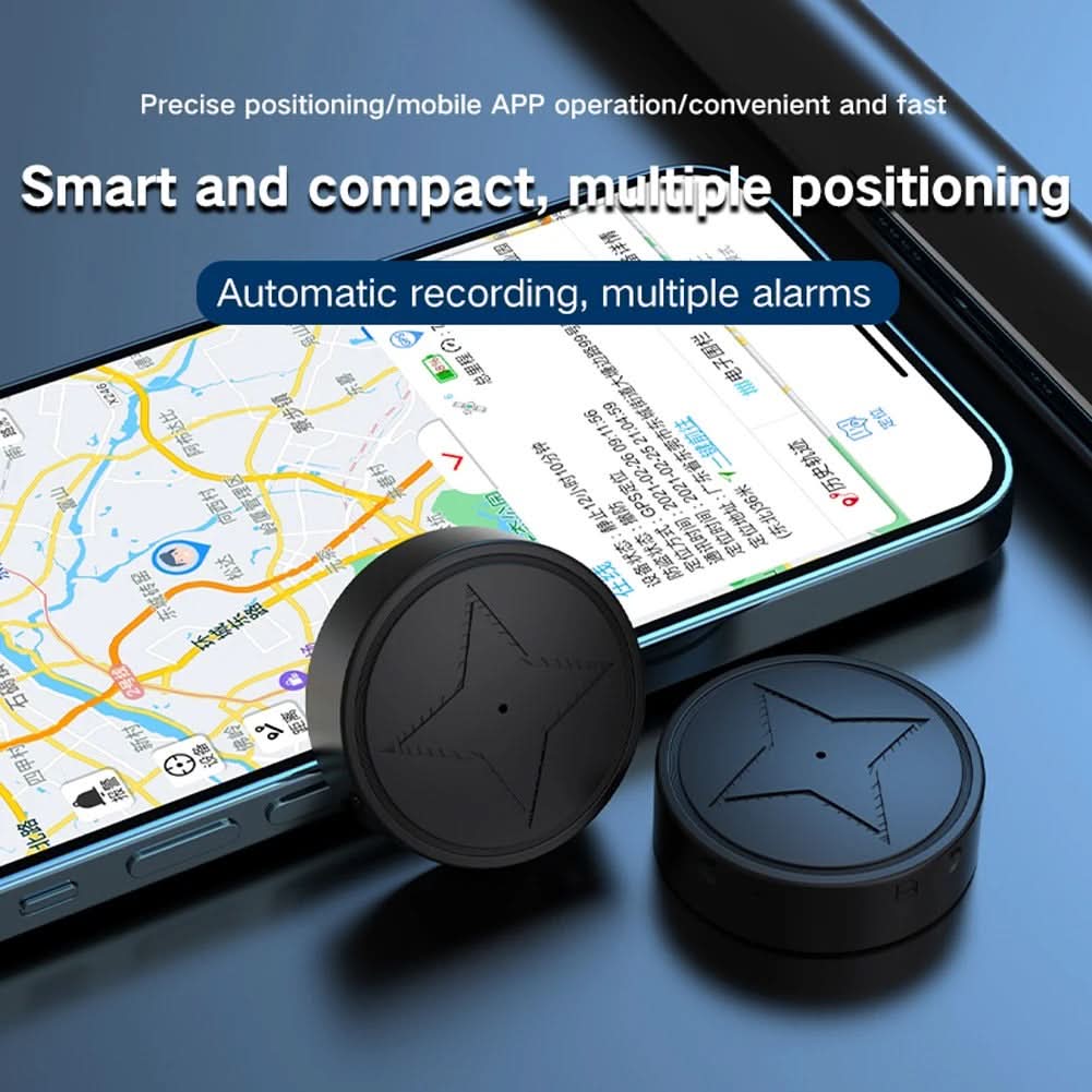Traceur GPS Compact – Dispositif de Suivi de Localisation en Temps Réel avec Aimant pour Objets de Valeur, Animaux de Compagnie et Véhicules
