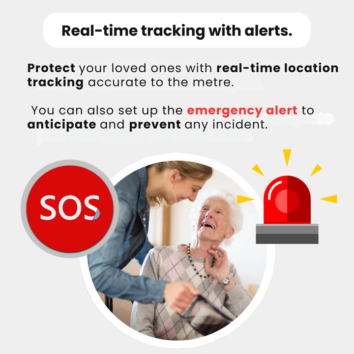 Traceur GPS étanche en temps réel pour seniors sans frais d'abonnement