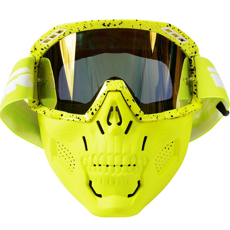 Lunettes de moto avec verres résistants aux impacts