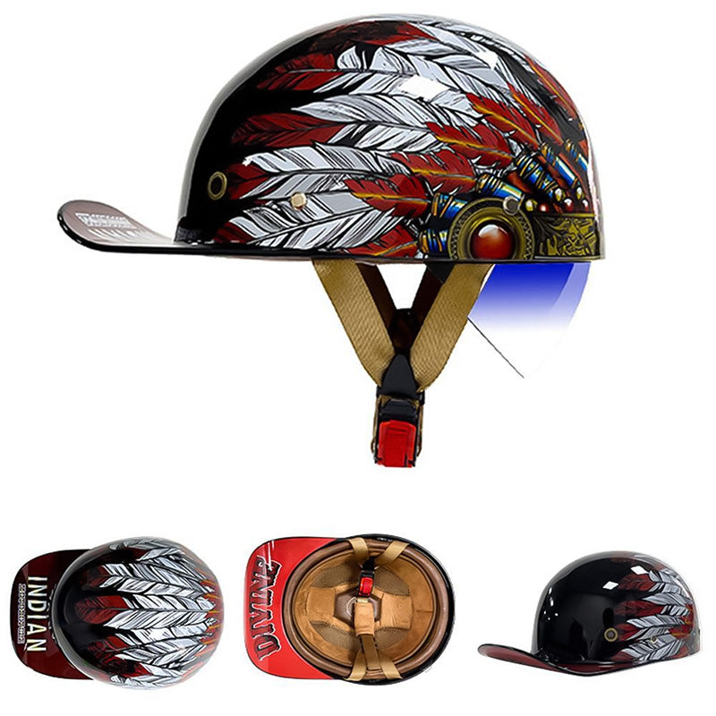 Casque de baseball pour moto homologué DOT
