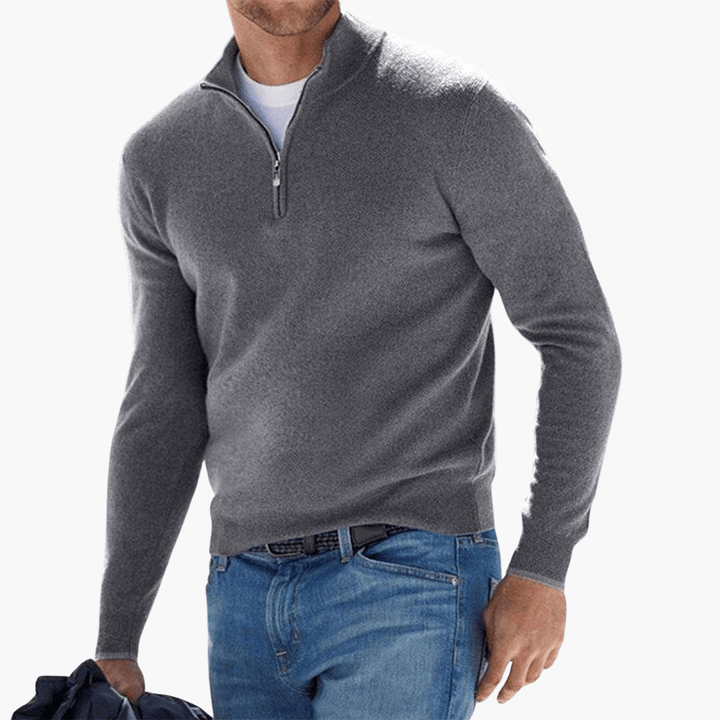 Pull élégant pour hommes | Fermeture éclair