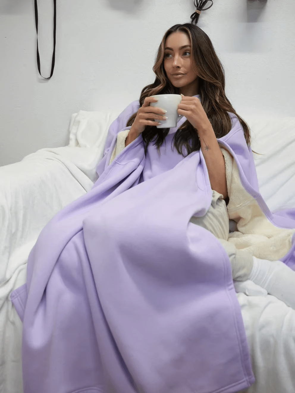 Hoodie Couverture Apaisante Oversize en Tissu Doux