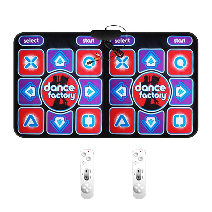 Tapis de Danse Double avec Télécommande - Tapis de Jeu Musical Antidérapant pour Usage Familial, Compatible avec PC et TV