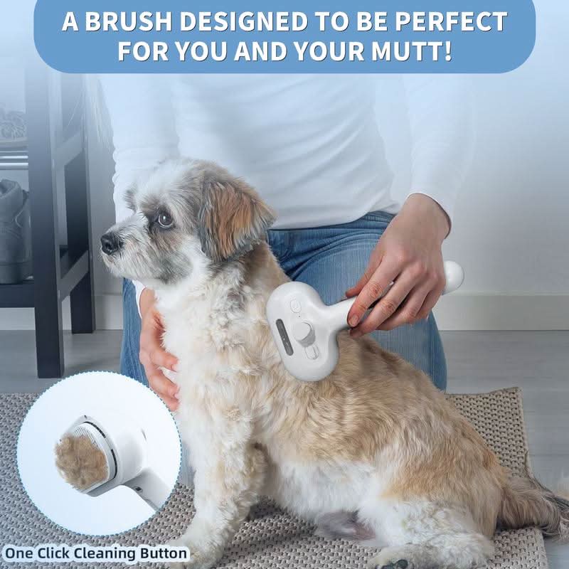 Brosse pour animaux avec effet de massage et bouton de nettoyage facile