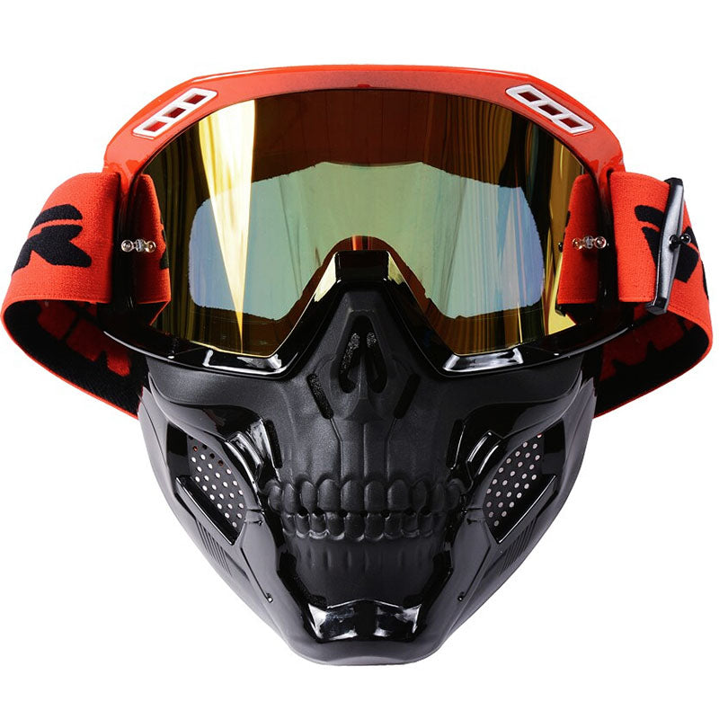 Lunettes de moto avec verres résistants aux impacts