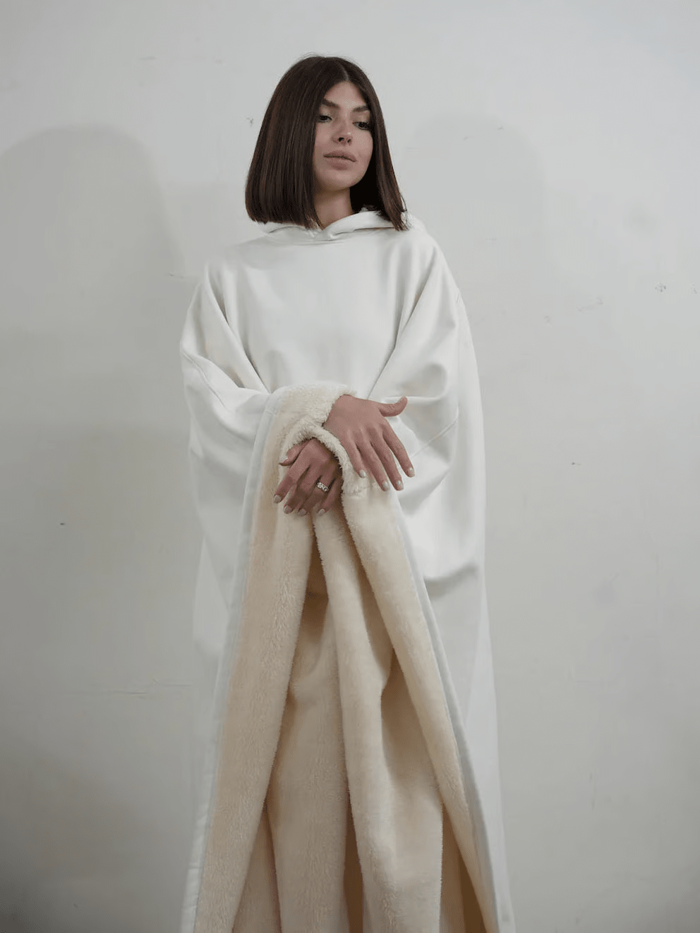 Hoodie Couverture Apaisante Oversize en Tissu Doux