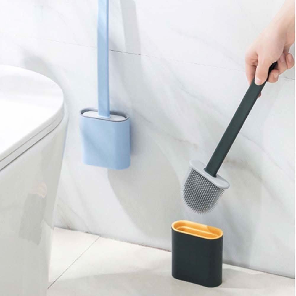 Brosse de Toilette en Silicone Flexible