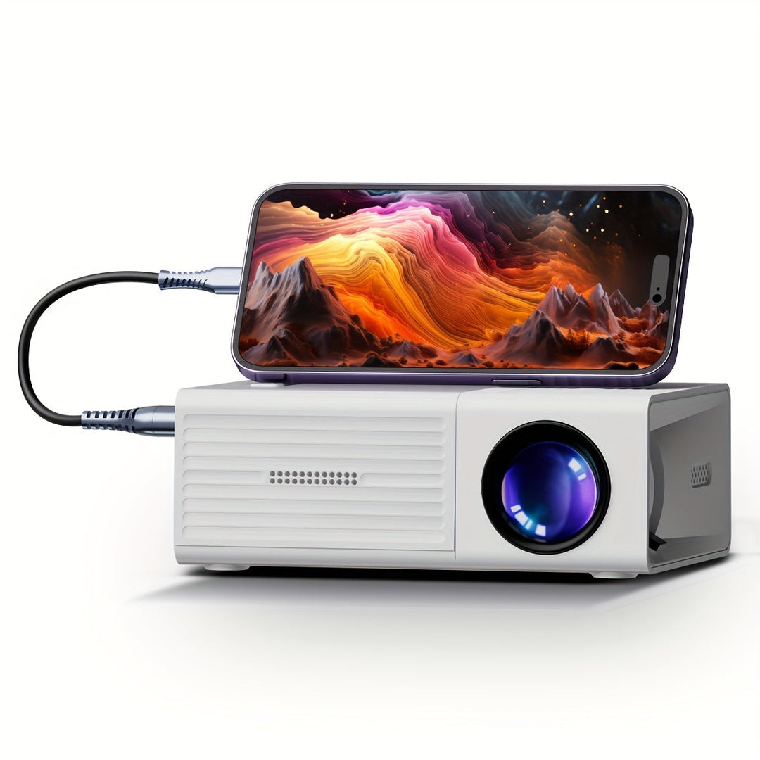 Mini Projecteur | 3000 Lumens | Portable et Énergétiquement Efficace | Compatible HDMI et USB