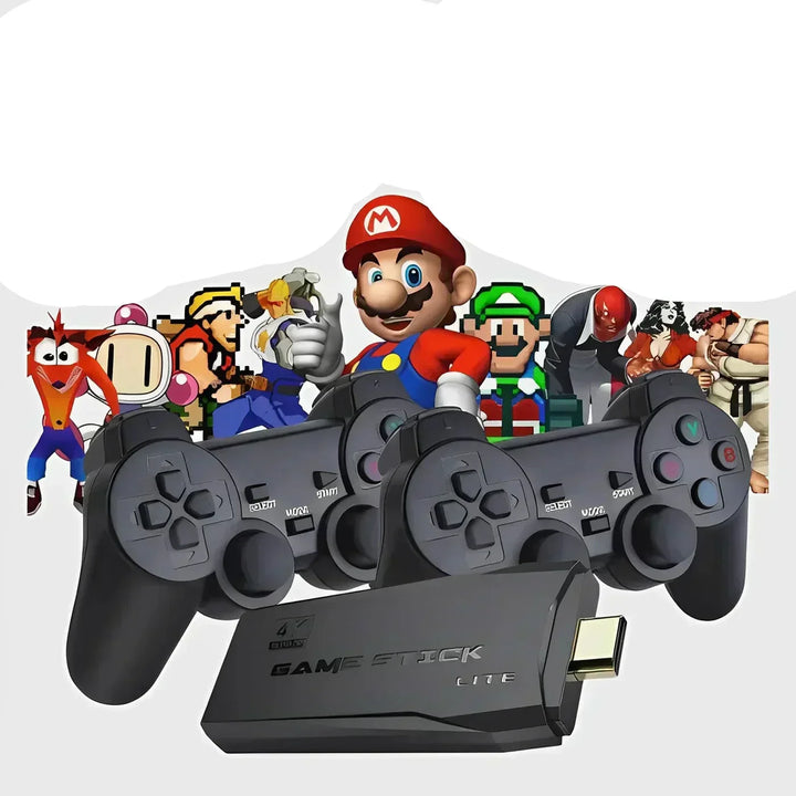 Console de jeu rétro 64 Go avec 2 manettes - Plus de 20 000 jeux