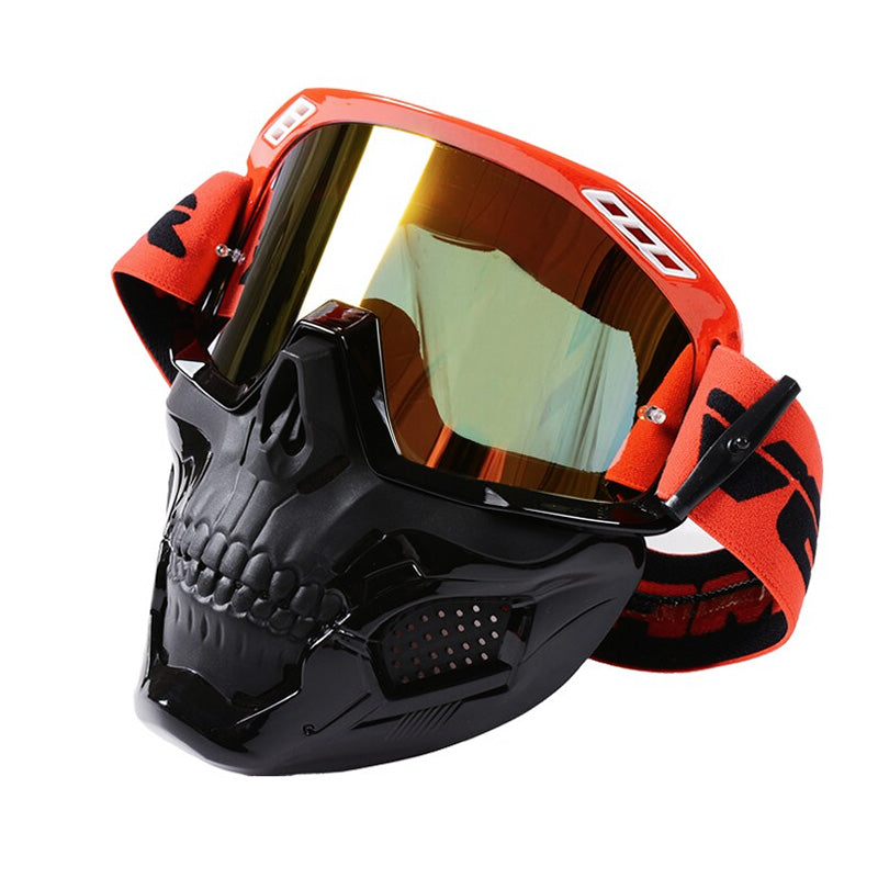 Lunettes de moto avec verres résistants aux impacts