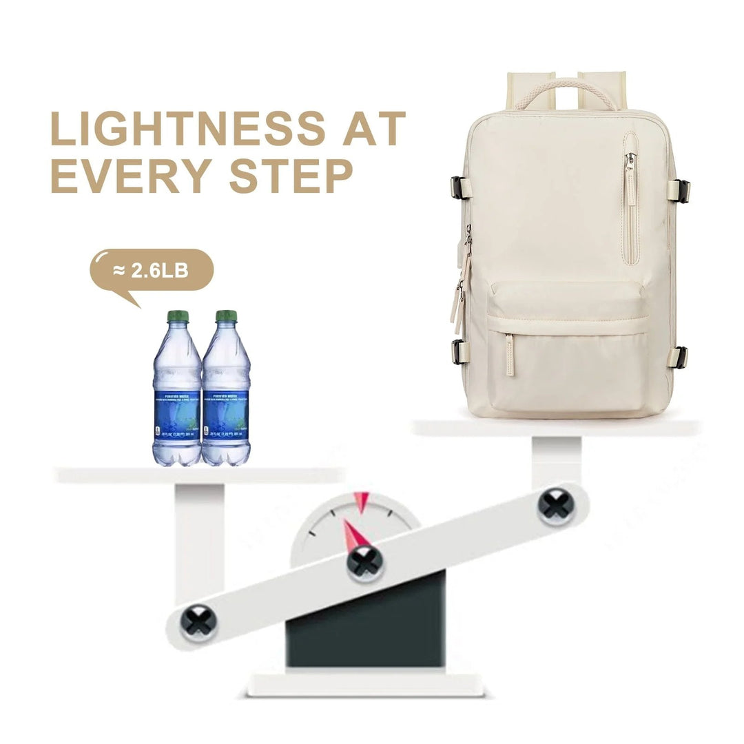 Sac à dos de voyage pour femmes 35L | Imperméable avec port USB | Design anti-vol & compartiment à chaussures | Idéal pour la randonnée, l'utilisation quotidienne & les voyages