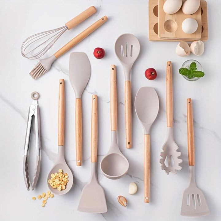 Ensemble de Cuisine en Silicone de 12 Pièces | Résistant à la Chaleur et Lavable au Lave-Vaisselle