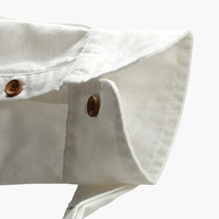 Chemise pour Homme à Col Montant | Manches Longues