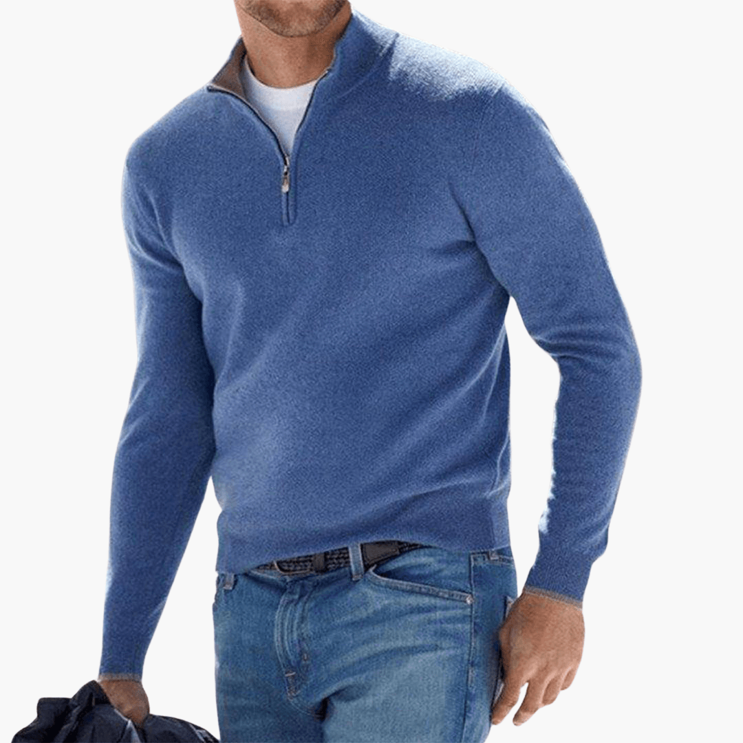 Pull élégant pour hommes | Fermeture éclair