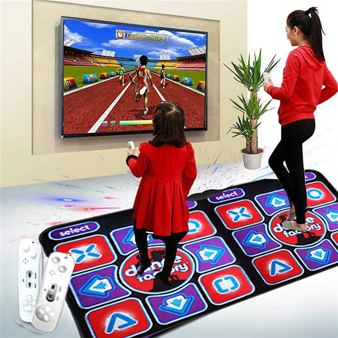 Tapis de Danse Double avec Télécommande - Tapis de Jeu Musical Antidérapant pour Usage Familial, Compatible avec PC et TV