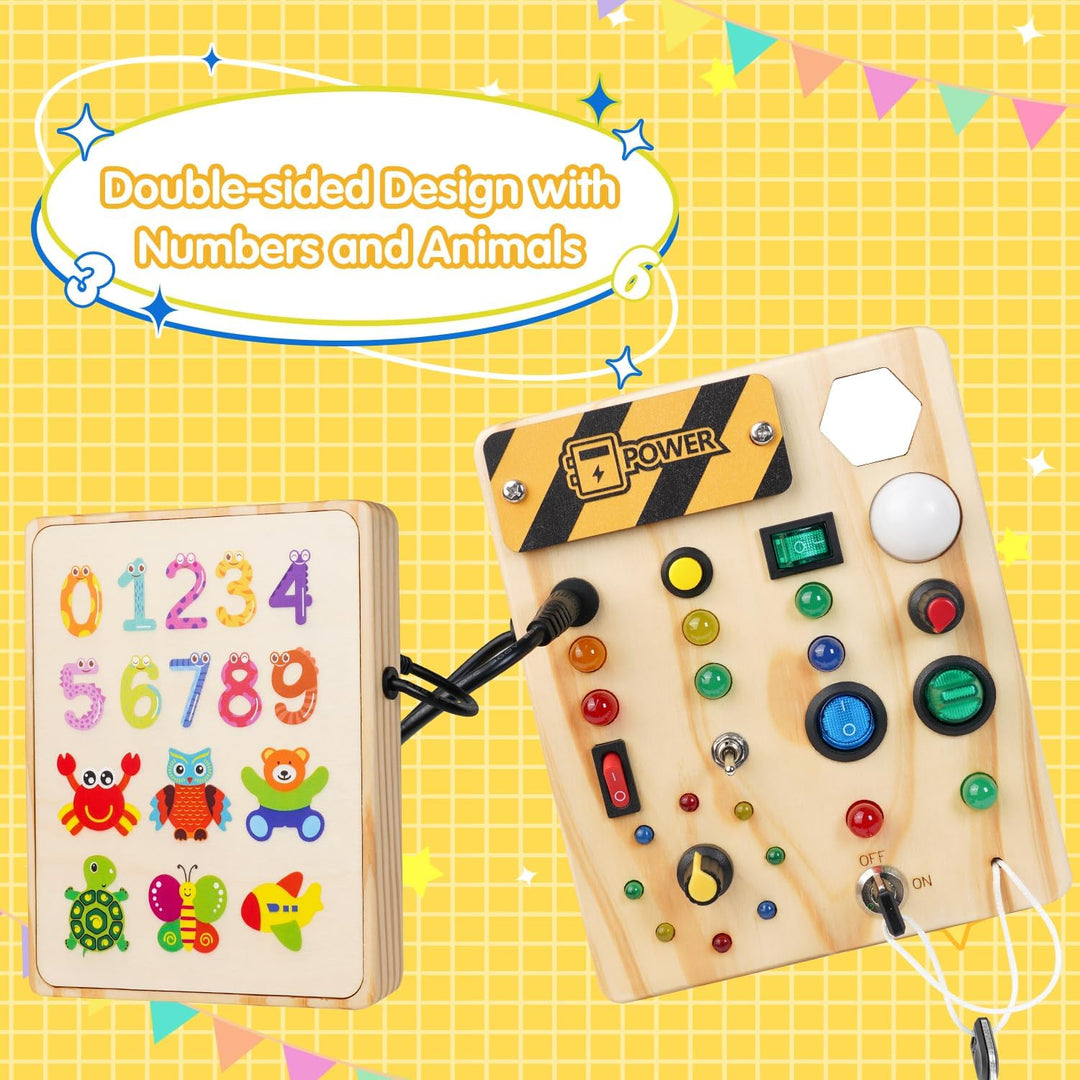 Tableau Montessori pour Tout-Petits avec 27 Lumières LED - Jouet Éducatif pour les 1-6 Ans