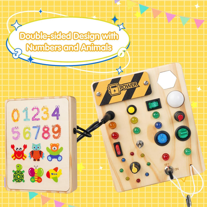Tableau Montessori pour Tout-Petits avec 27 Lumières LED - Jouet Éducatif pour les 1-6 Ans