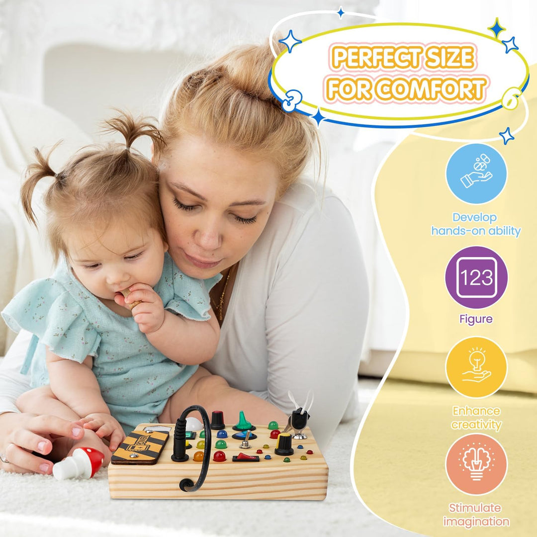 Tableau Montessori pour Tout-Petits avec 27 Lumières LED - Jouet Éducatif pour les 1-6 Ans