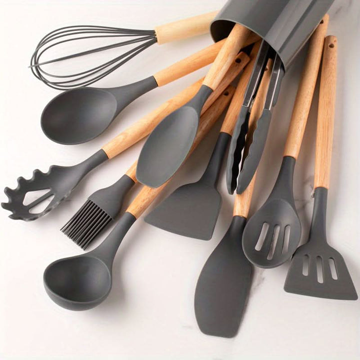 Ensemble de Cuisine en Silicone de 12 Pièces | Résistant à la Chaleur et Lavable au Lave-Vaisselle