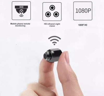 Caméra WiFi Compacte avec Vision Nocturne, Vidéo 1080P et Audio Clair