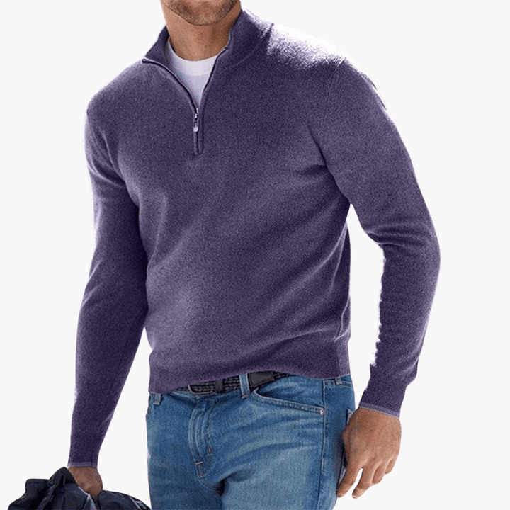 Pull élégant pour hommes | Fermeture éclair