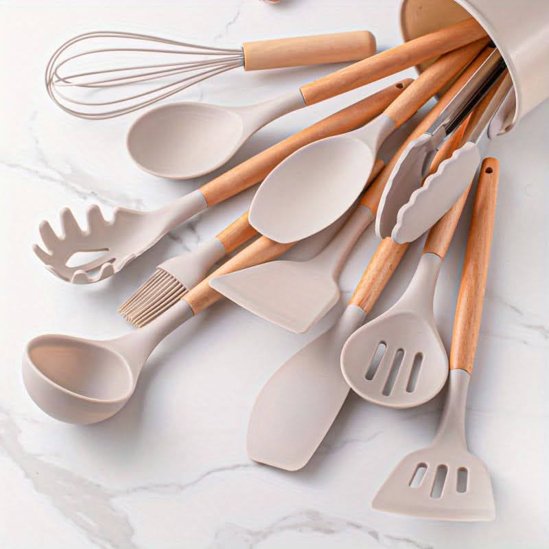 Ensemble de Cuisine en Silicone de 12 Pièces | Résistant à la Chaleur et Lavable au Lave-Vaisselle