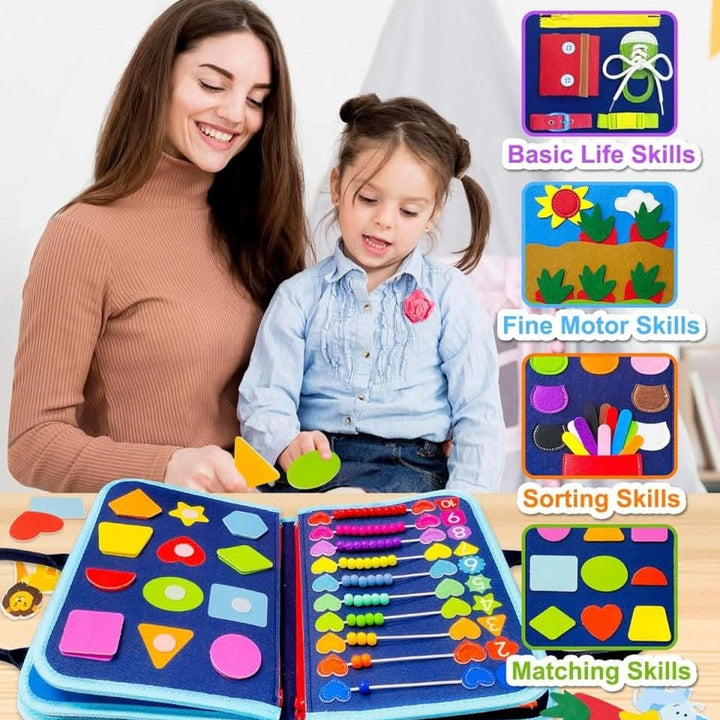 Tableau d'Activités Montessori pour Compétences Motrices et Apprentissage Ludique