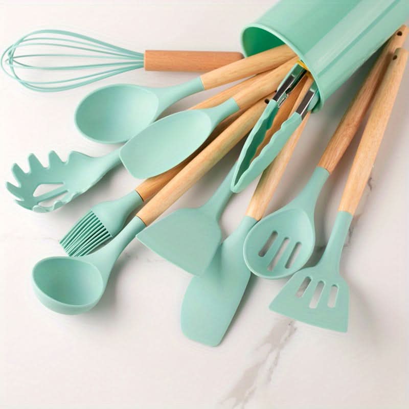 Ensemble de Cuisine en Silicone de 12 Pièces | Résistant à la Chaleur et Lavable au Lave-Vaisselle