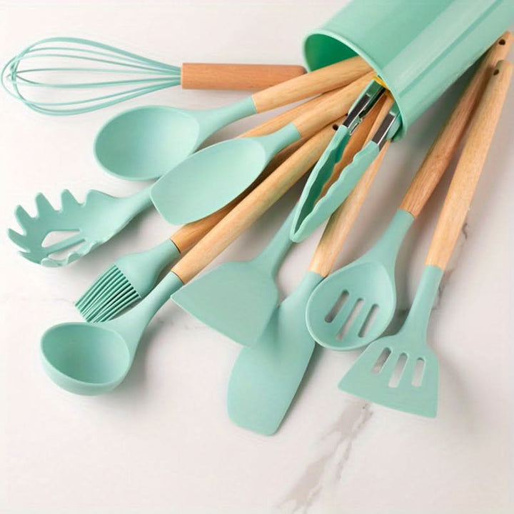 Ensemble de Cuisine en Silicone de 12 Pièces | Résistant à la Chaleur et Lavable au Lave-Vaisselle