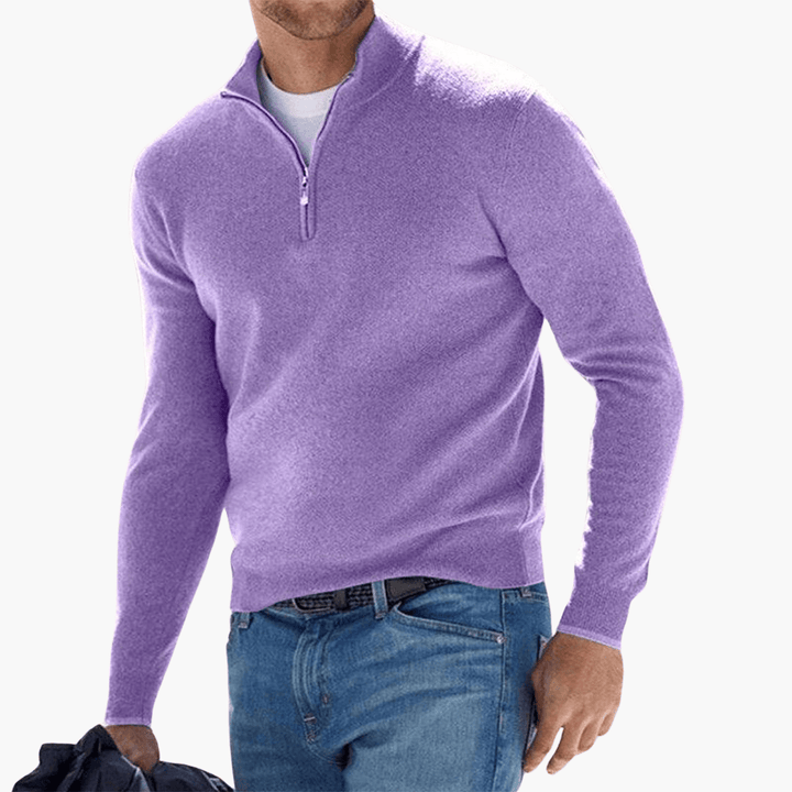 Pull élégant pour hommes | Fermeture éclair