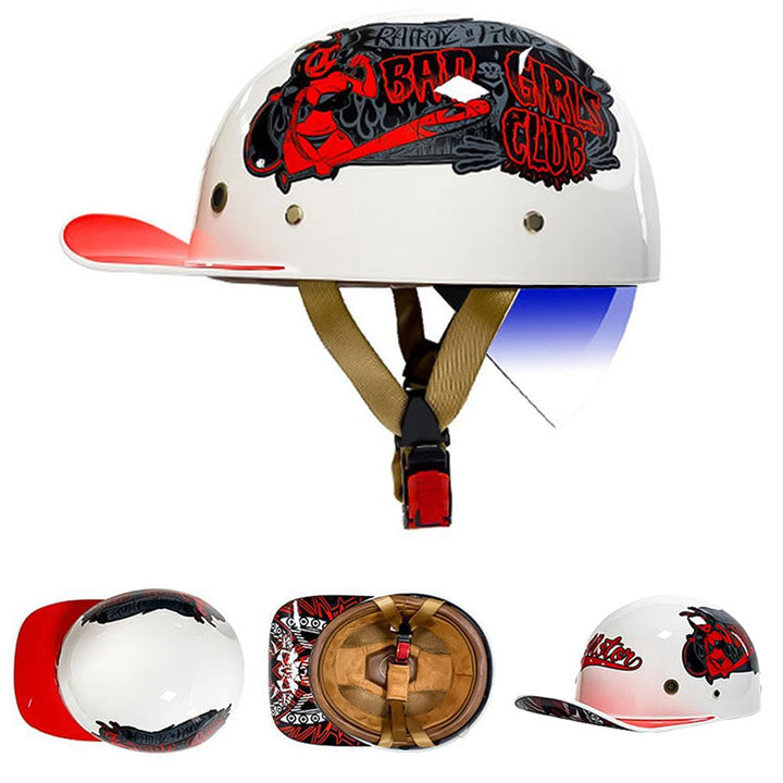 Casque de baseball pour moto homologué DOT
